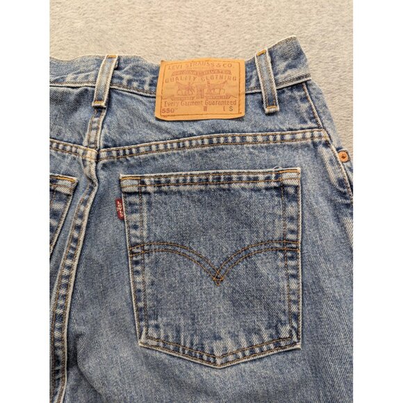 Vintage Levi's 550 Jeans Womens 10 Short Blue Relaxed Fit Tapered Leg Denim Y2K - Picture 10 of 15